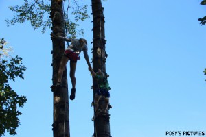 sister helping sibling